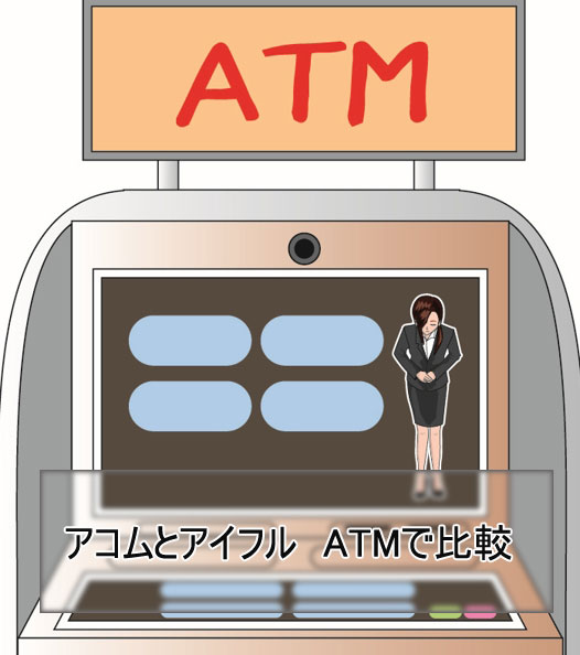 アコムとアイフル 自社ATM＆提携ATMで比較